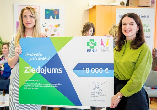 Bērnu onkoloģijas ārstniecībai ziedo 18 000 EUR