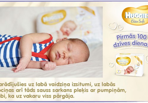 Bēbītis aug kopā ar Huggies®  Elite Soft: 10.dzīves diena