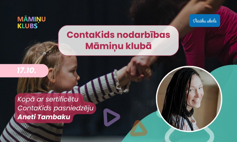 ContaKids nodarbības Māmiņu klubā - kustība, rotaļa un tuvība ģimenei