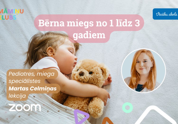 Jauna tiešsaistes lekcija Māmiņu Klubā: Kas jāzina par 1-3 gadus vecu bērnu miegu?