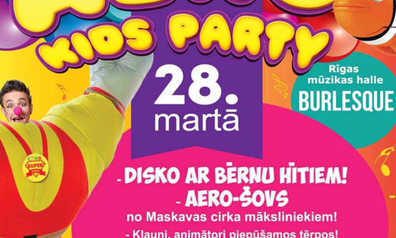 AERO KIDS PARTY - bērnu diskotēka ar vecākiem