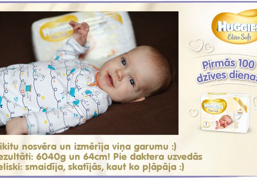 Bēbītis aug kopā ar Huggies®  Elite Soft: 98.dzīves diena