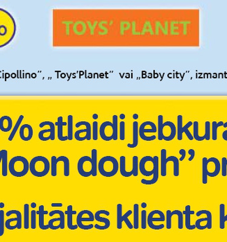 Iegūsti 30% atlaidi Moon Dough maģiskās mīkliņas iegādei!