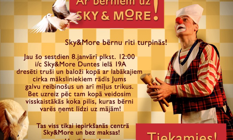 Dresēti truši un baloži, koka piļu būvēšana i/c Sky&More