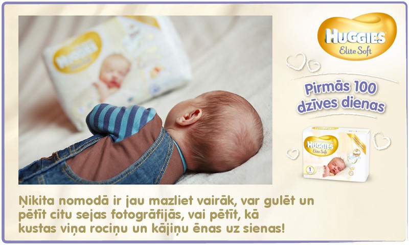 Bēbītis aug kopā ar Huggies®  Elite Soft: 29.dzīves diena