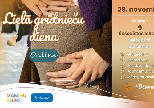 Grūtnieču diena 28. novembrī - 9 noderīgas lekcijas tiešsaistē un garantētas dāvanas visiem