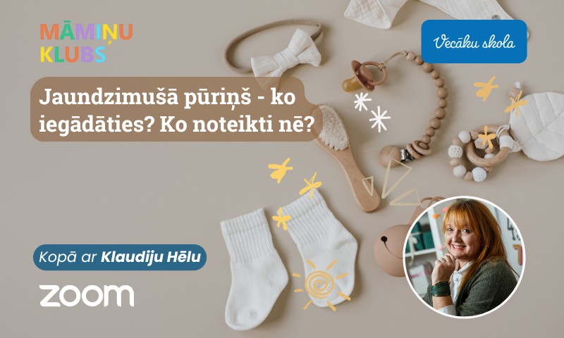 Klaudijas Hēlas online lekcija: Kam jābūt jaundzimušā pūriņā?