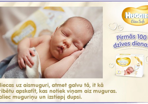 Bēbītis aug kopā ar Huggies®  Elite Soft: 24.dzīves diena