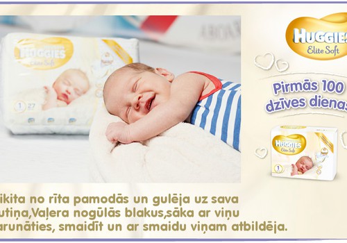 Bēbītis aug kopā ar Huggies®  Elite Soft: 23.dzīves diena