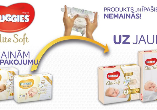 Huggies® Elite Soft autiņbiksītes jaundzimušajiem maina iepakojuma izskatu!