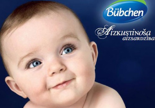 Balviņa no Bubchen mazuļa ādas aizsardzībai tiek..
