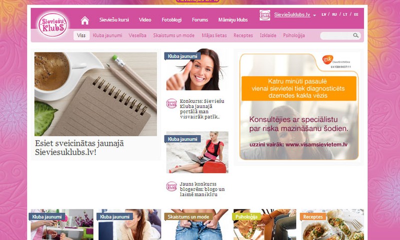 Jaunais Sieviešu Kluba portāls ir klāt!