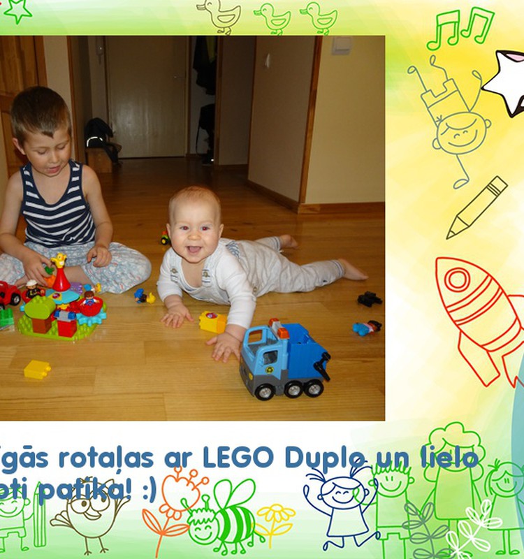 Pirmās rotaļas ar LEGO Duplo!