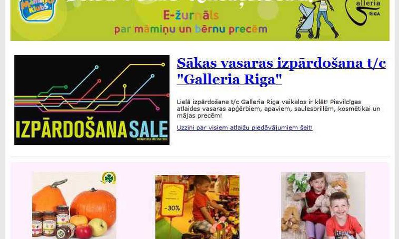 Uzzini pirmā par t/c Galleria Riga piedāvājumiem jūlijā