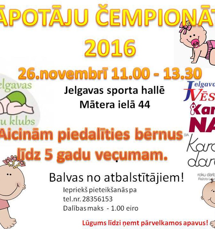 Būs atkal " Rāpotāju čempionāts 2016" Jelgavā!!!