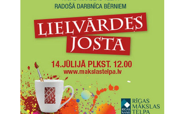 Radošā darbnīca bērniem „Lielvārdes josta”.