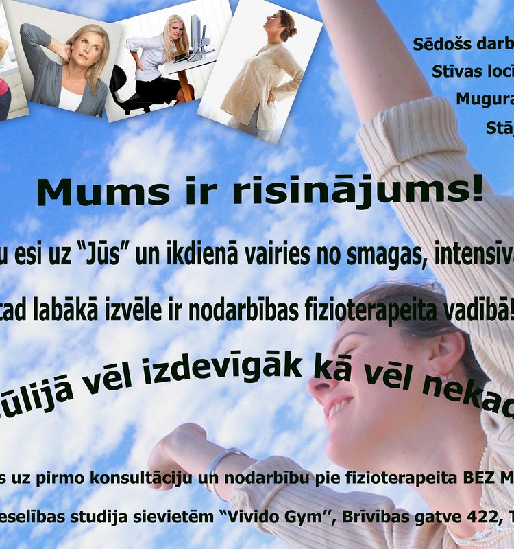 Pirmā nodarbība pie fizioterapeita bez maksas!