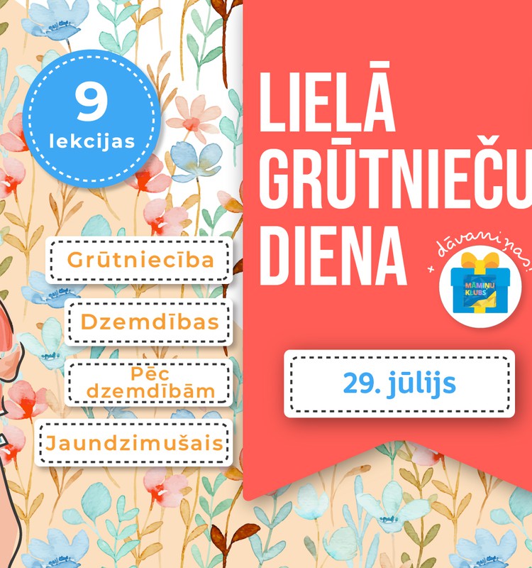 Piesakies Grūtnieču dienai 29. jūlijā. Dāvanas VISĀM dalībniecēm!