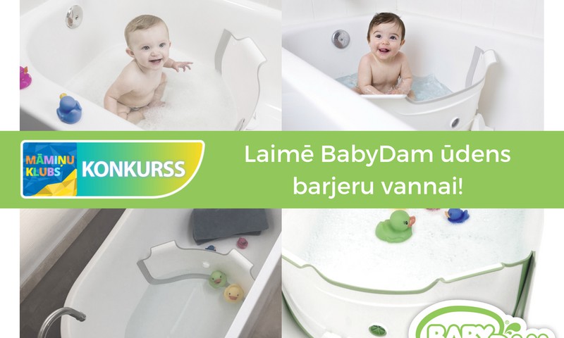 Facebook KONKURSS: Laimē BabyDam ūdens barjeru vannai!