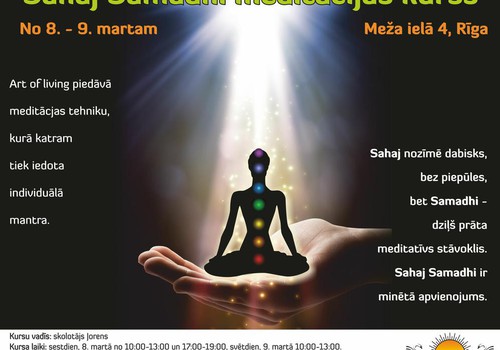 PIESAKIES Sahaj Samadhi meditācijas kursam!