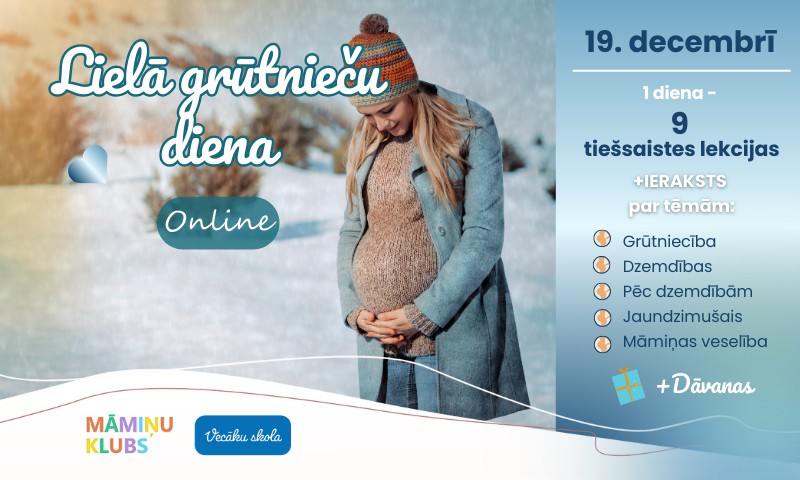 Grūtnieču diena 19. decembrī - 9 noderīgas lekcijas tiešsaistē un garantētas dāvanas visiem
