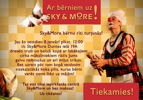 Dresēti truši un baloži, koka piļu būvēšana i/c Sky&More