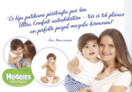 Huggies® Ultra Comfort: tik plānas un pieguļošas!