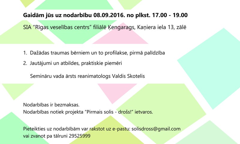 BEZMAKSAS nodarbība par bērnu traumatismu