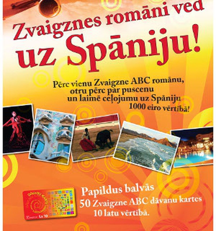 Jauna loterija “Zvaigznes romāni ved uz Spāniju”
