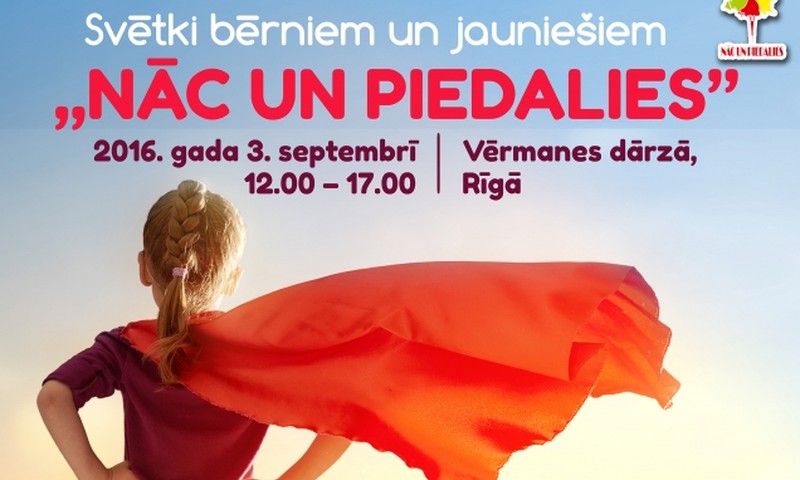 3. septembris – Svētki bērniem un jauniešiem “Nāc un piedalies”