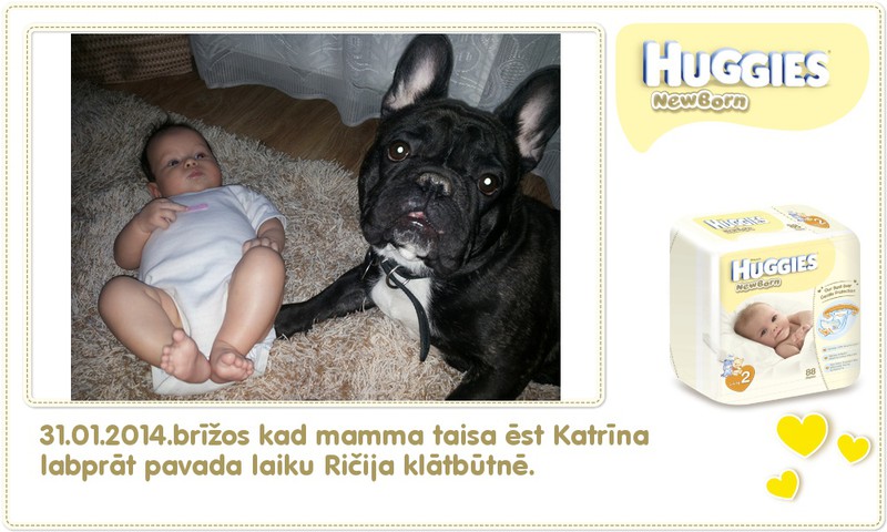 Katrīna aug kopā ar Huggies® Newborn: 97.dzīves diena