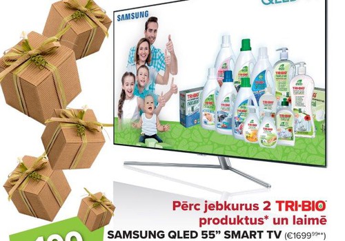 Tri Bio loterija: piedalies un laimē Samsung SMART TV