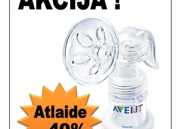 Nebijusi atlaide Philips AVENT mehāniskajam krūts pumpītim!!!