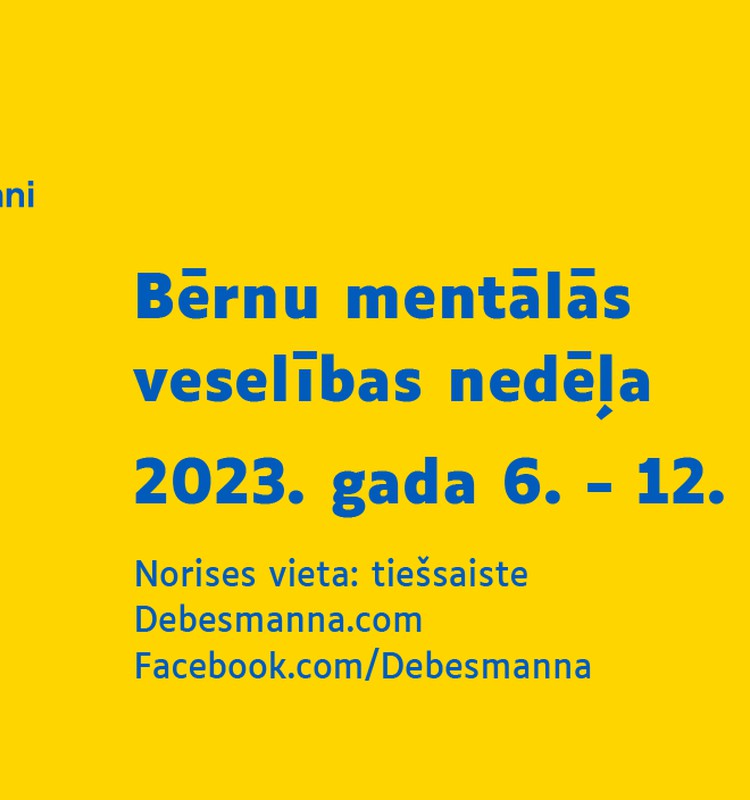 Norisināsies jau trešā Bērnu mentālās veselības nedēļa “Runā ar mani”