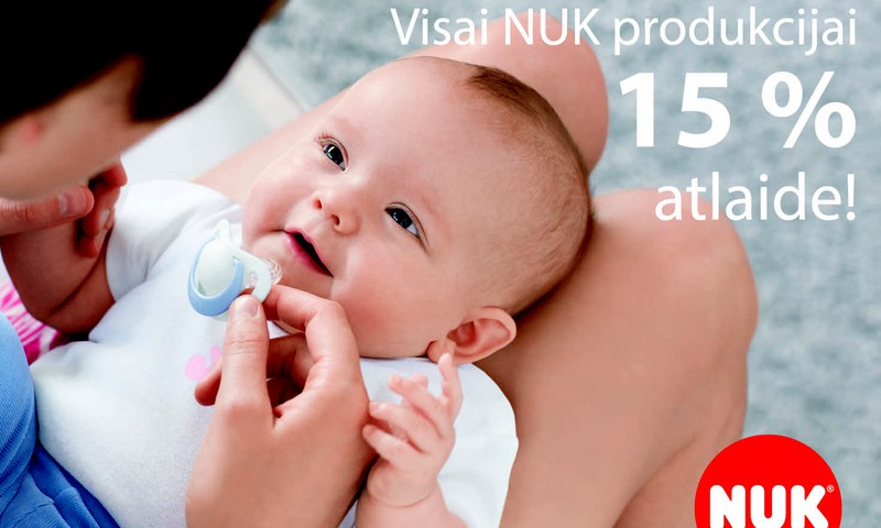 Aprīlī atlaide NUK produkcijai - 15%! Izmanto izdevību ietaupīt!
