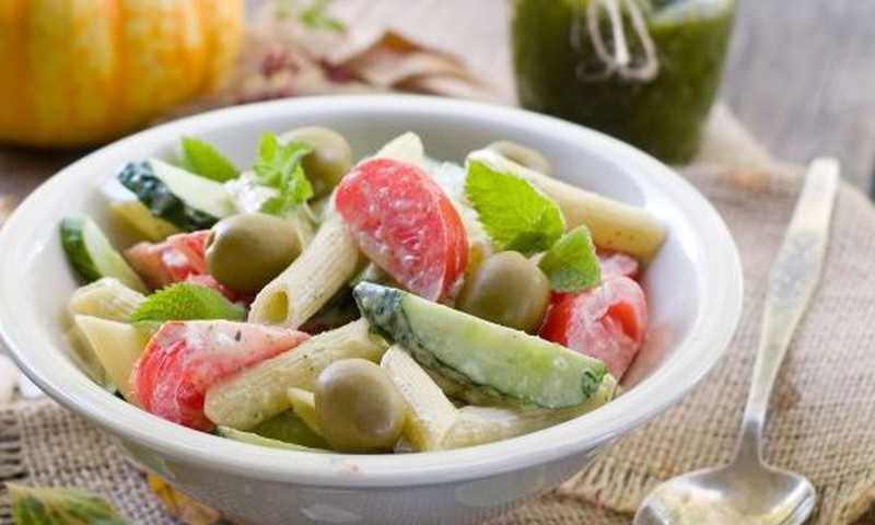 Makaronu salāti ar pesto “Pepita”