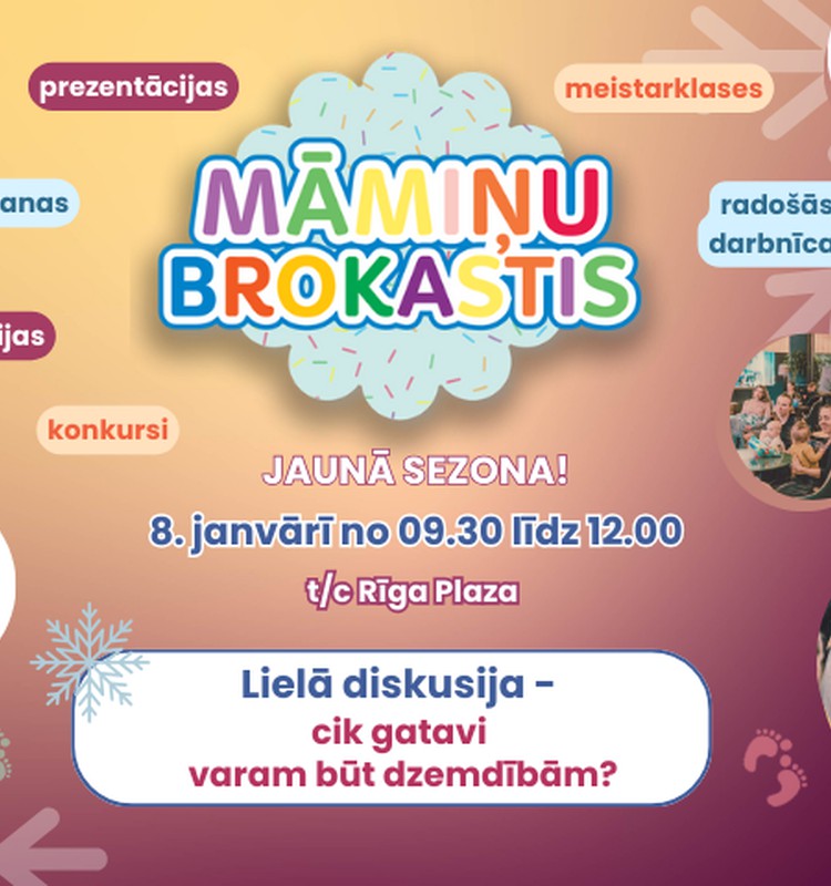 Jaunā sezona Māmiņu brokastīm jau 8.janvārī. Rezervē sev vietu jau tagad!
