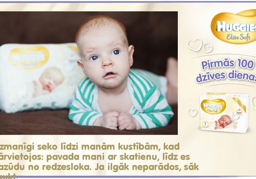 Bēbītis aug kopā ar Huggies®  Elite Soft: 75.dzīves diena