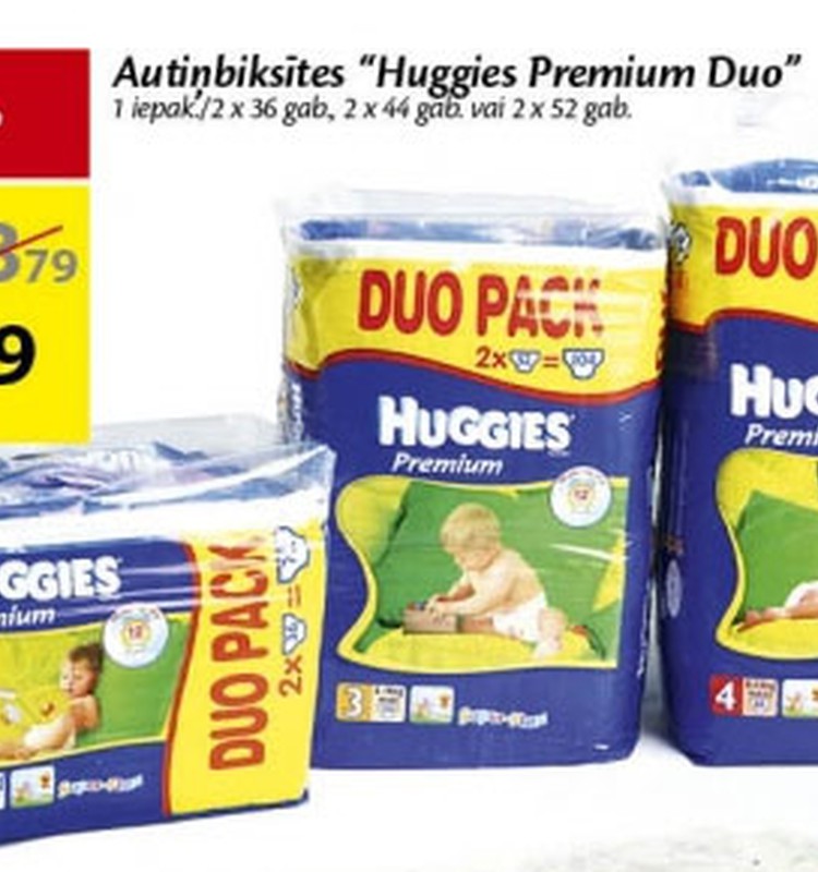 Pērc Huggies® Premium un ietaupi 25%!