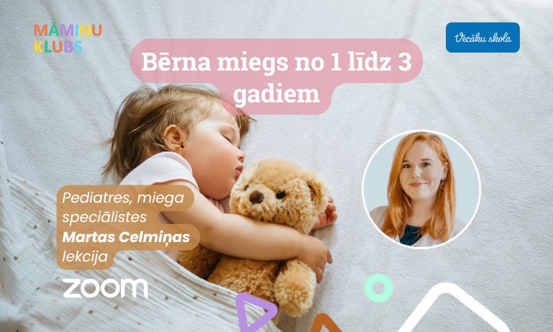 Jauna tiešsaistes lekcija Māmiņu Klubā: Kas jāzina par 1-3 gadus vecu bērnu miegu?
