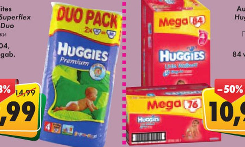 Nedēļas akcijas piedāvājums Huggies® autiņbiksītēm veikalos Prisma!