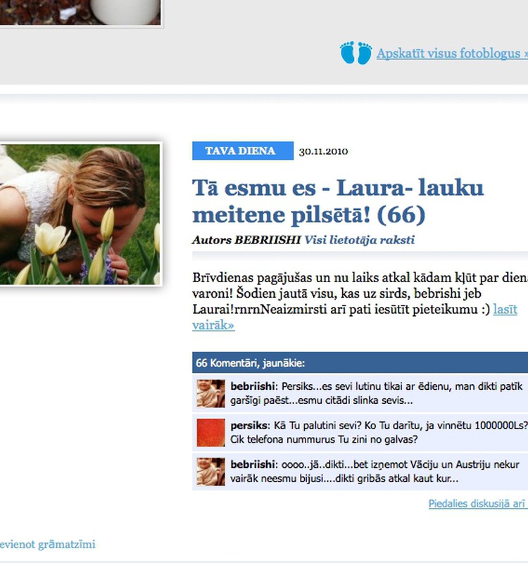 Kā Tev patīk iespēja lasīt komentārus pirmajā lapā?