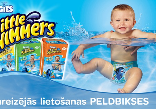 Ūdens prieki kopā ar vienreizējām peldbiksītēm - Huggies® Little Swimmers®!