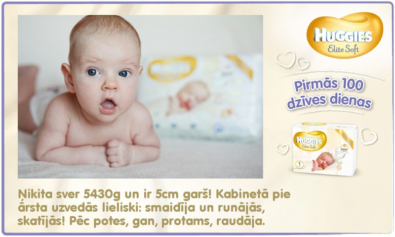 Bēbītis aug kopā ar Huggies®  Elite Soft: 65.dzīves diena