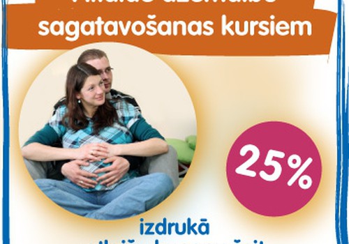 Izmanto 25% atlaidi dzemdību sagatavošanas kursiem rudenī