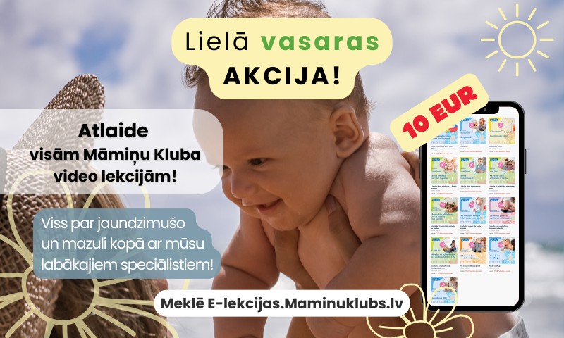 Vasaras akcija Māmiņu Kluba E-lekcijām!