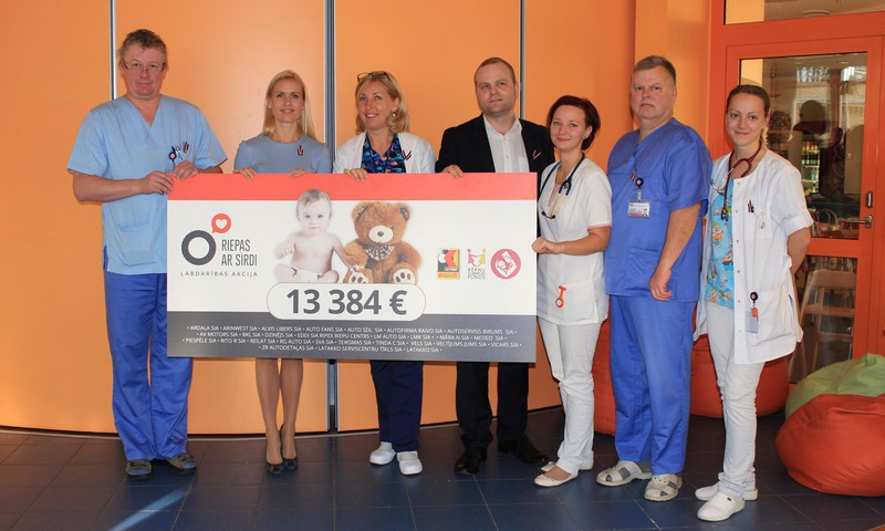 Riepas ar sirdi 5 gados Bērnu slimnīcai ziedo vairāk nekā 50 000 eiro!