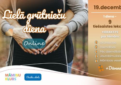 Grūtnieču diena 19. decembrī - 9 noderīgas lekcijas tiešsaistē un garantētas dāvanas visiem