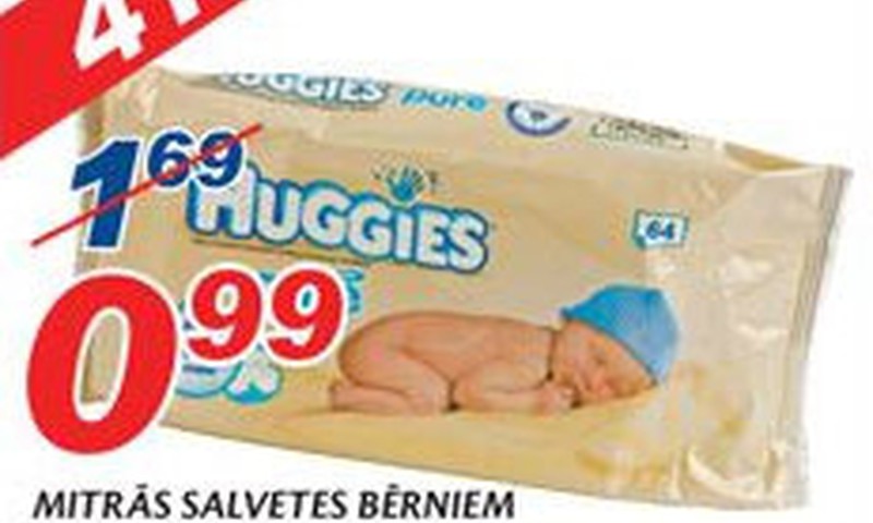 Huggies mitrajām salvetēm no 2. līdz 8.novembrim akcija!