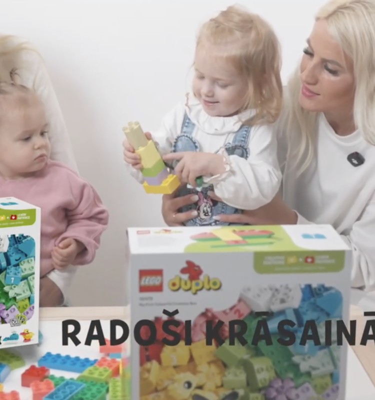 VIDEO: Pirmie soļi radošajā būvēšanā: ko bērns apgūst, spēlējoties ar LEGO DUPLO klučiem